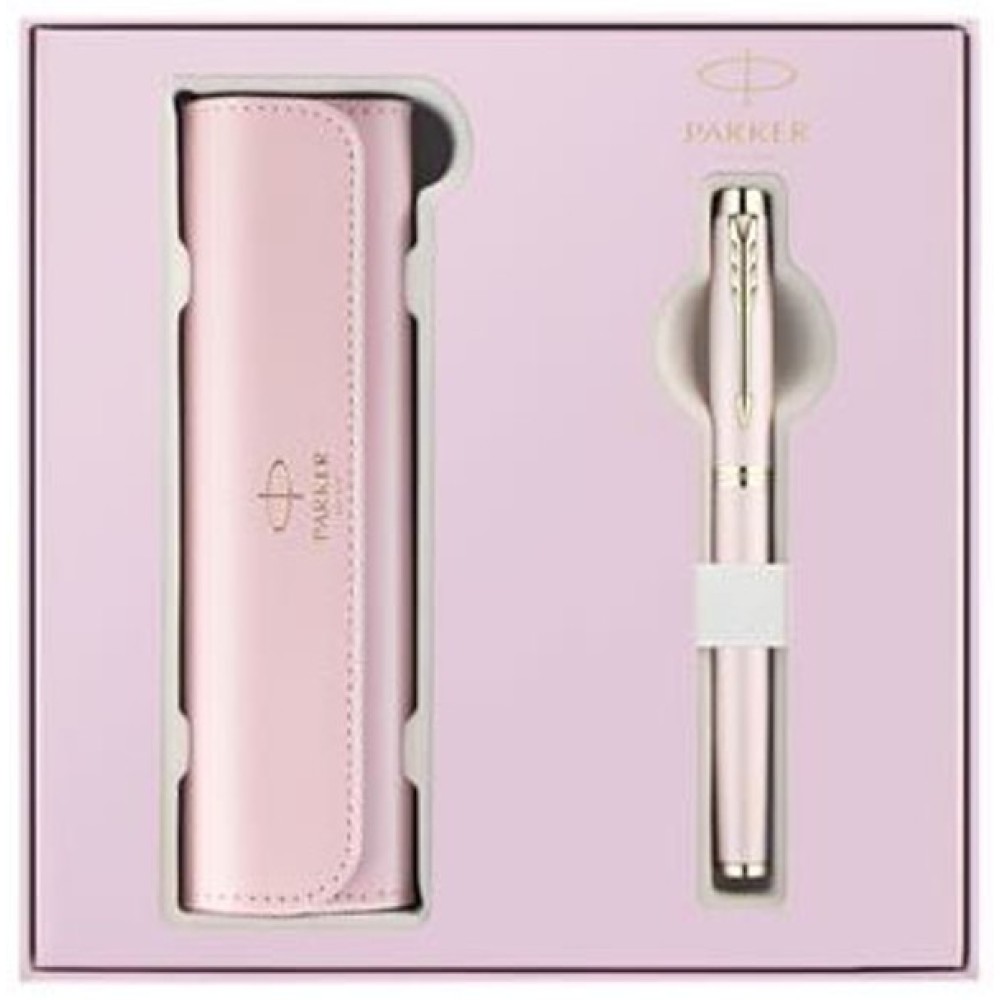 IM Pink Fantasy Gold Trim Fountain Pen + Hydrangea Floral Gift Box