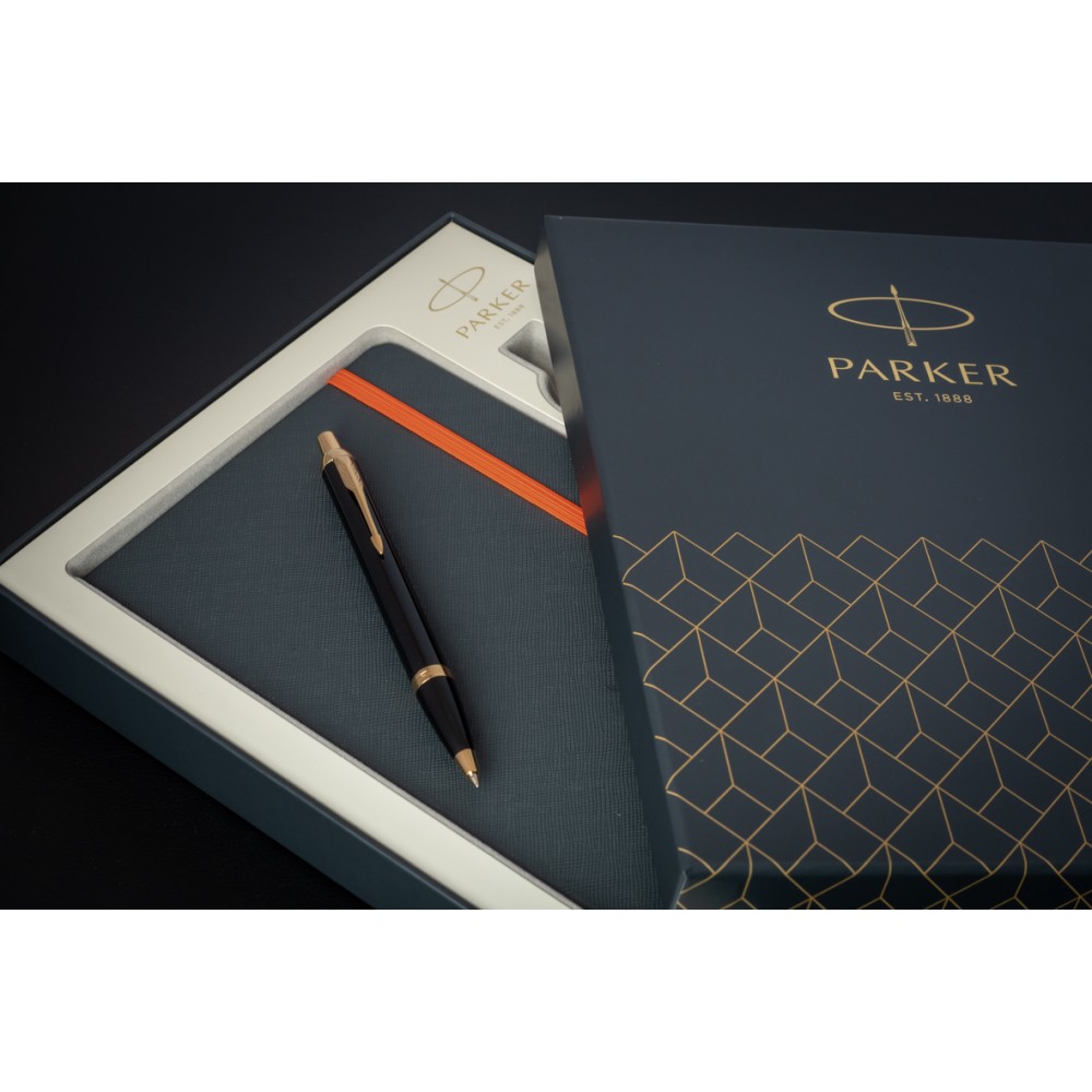 Набор Parker IM Black GT (шариковая ручка + блокнот)