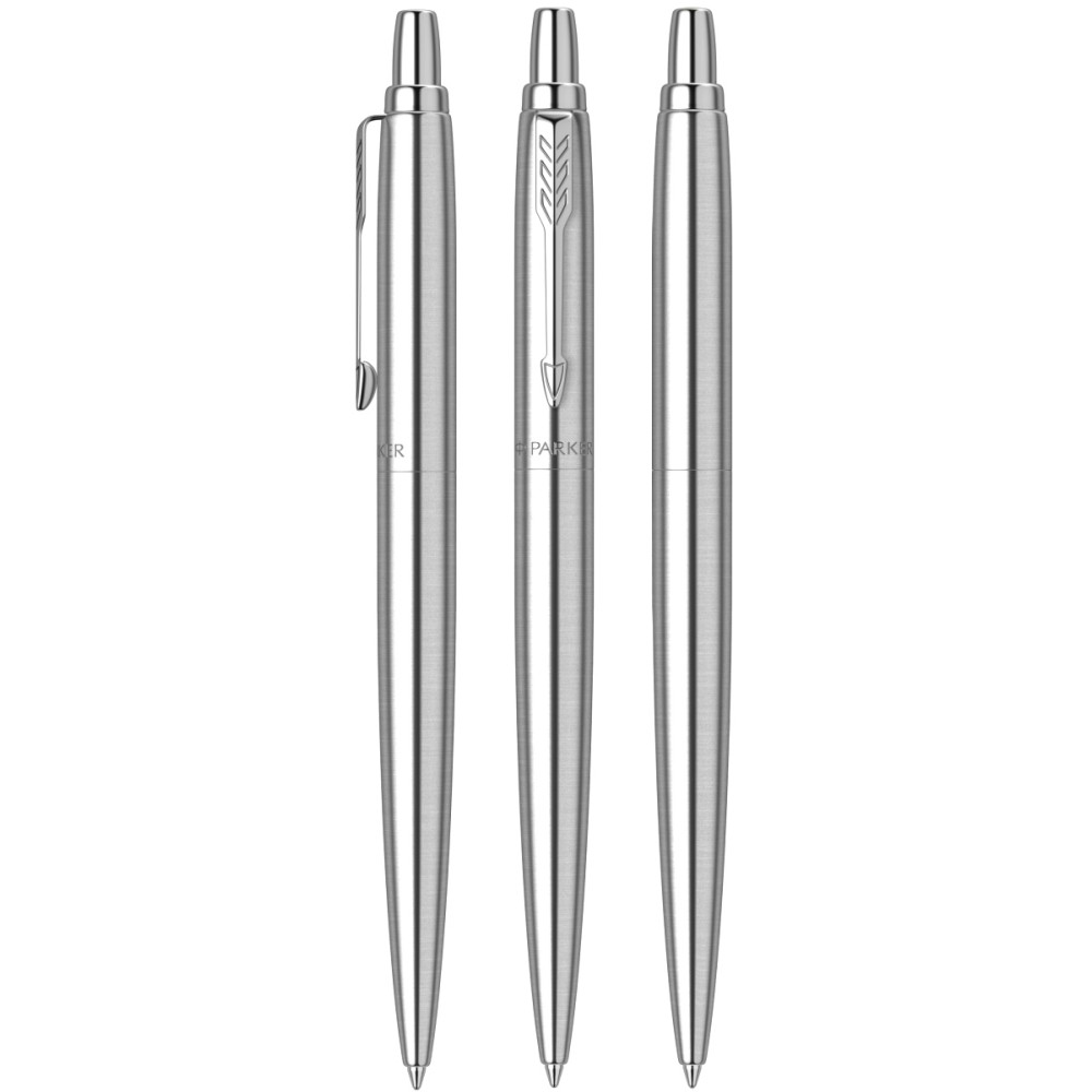 Подарочный набор: Ручка шариковая Parker Jotter Monochrome XL, Stainless Steel CT + Ежедневник Silver SS
